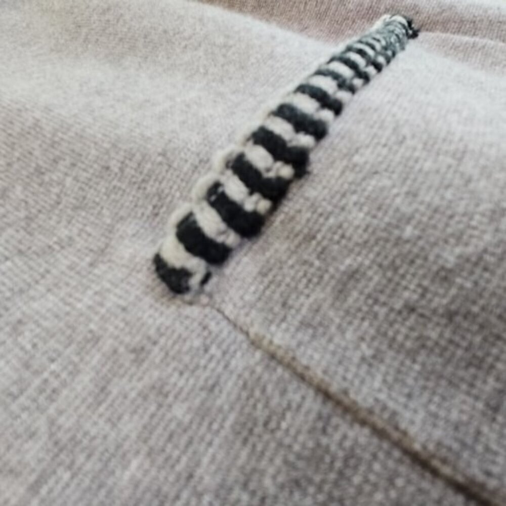 Magaschoni Long Line Open Front Gray Knit Cardigan Sweater Pockets Size Medium‎ - Picture 3 of 11